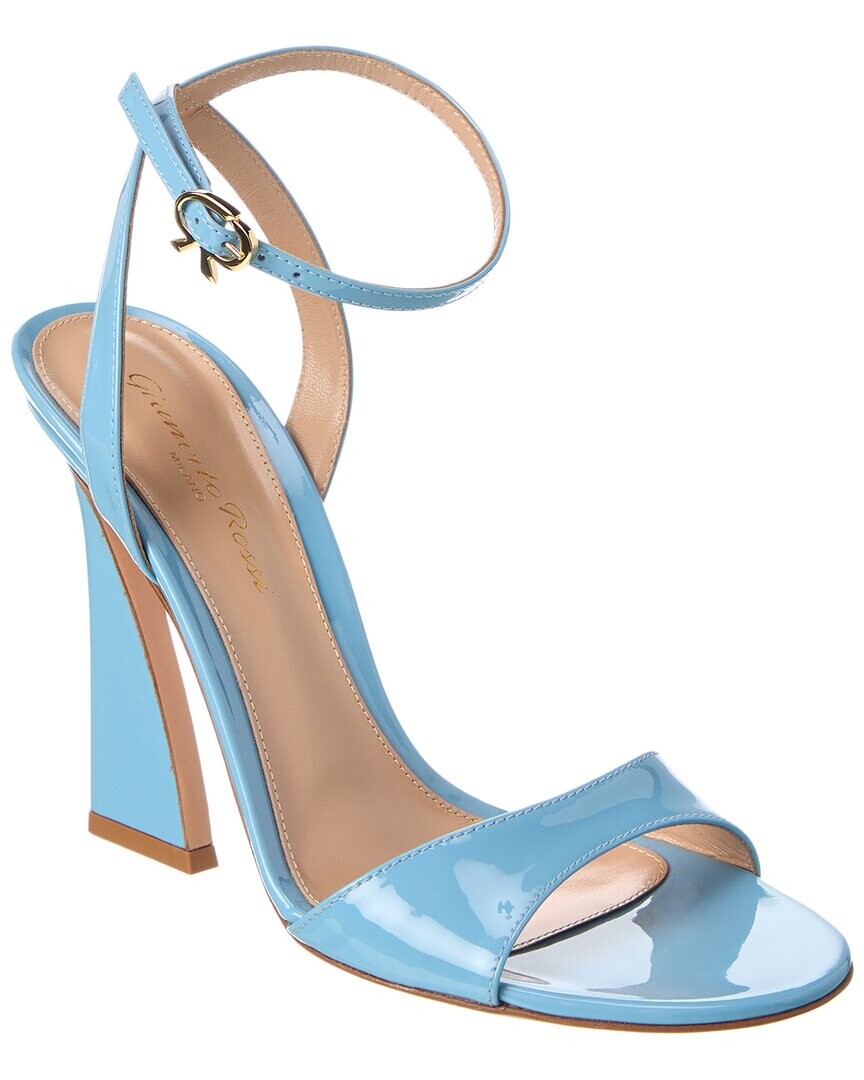 Лакированные сандалии Gianvito Rossi Aura 105, синий
