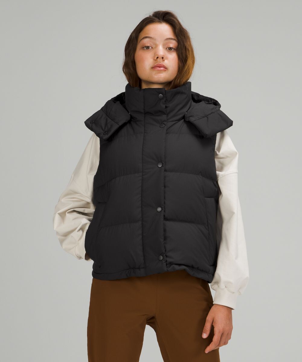 

Укороченный жилет Wunder Puff Lululemon, черный