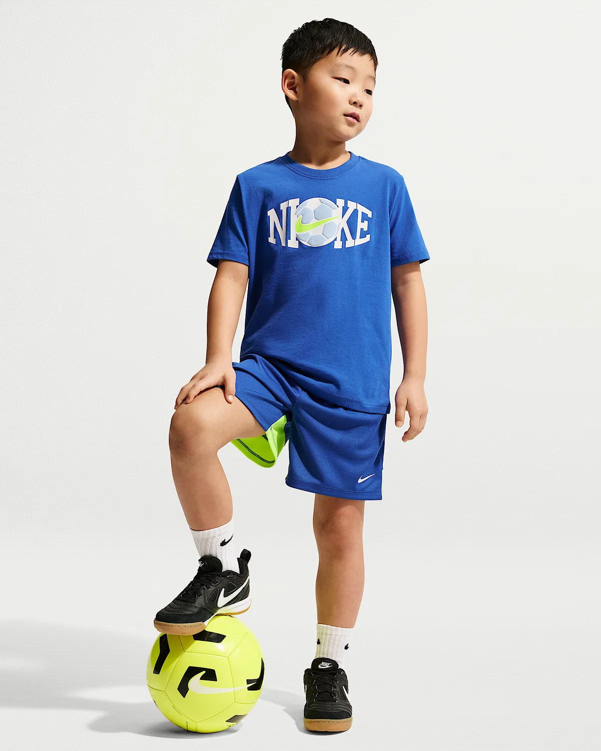 Детский футбольный комплект с принтом Nike (футболка и шорты), Game Royal