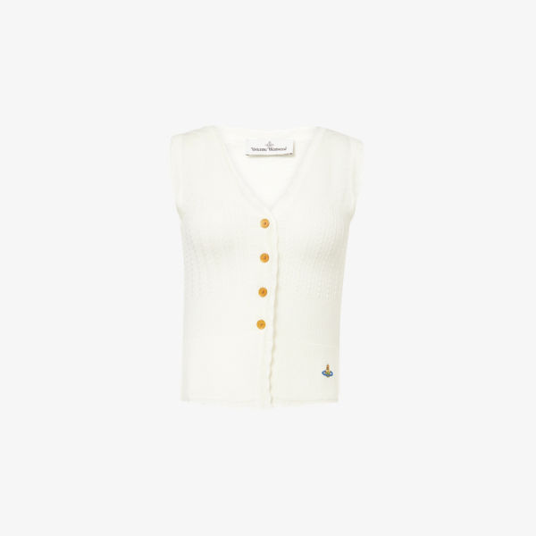 

Maria sleeveless wool cardigan Vivienne Westwood, белый
