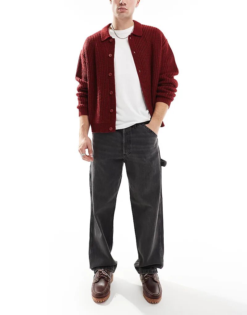 

Джинсы Eddie свободные плотницкого покроя черного цвета Jack & Jones