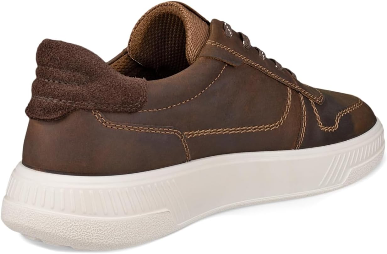 Мужские повседневные кроссовки на шнуровке Ecco, Camel/Coffee Suede — фото 3