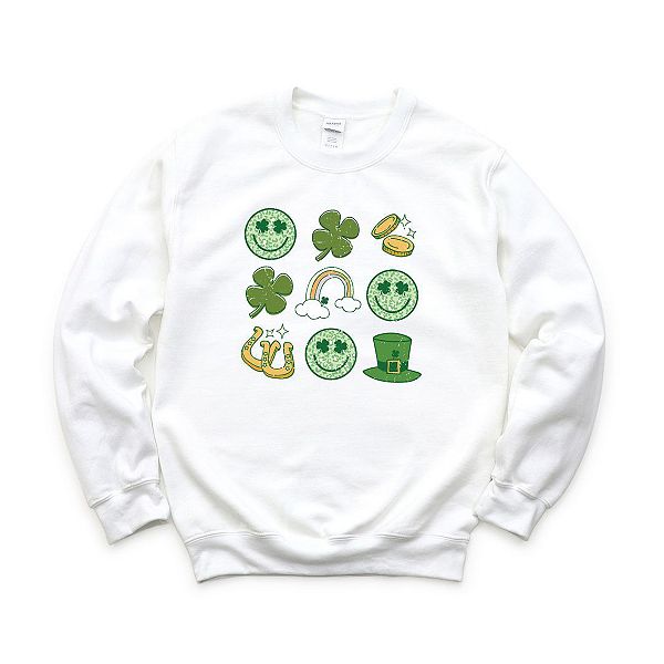 

Толстовка с принтом irish icons chart Simply Sage Market, White, Белый, Толстовка с принтом irish icons chart Simply Sage Market, White