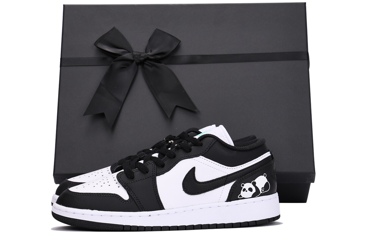 Кроссовки Air JORDAN 1 Vintage Basketball Shoes Men Low-Top Black White
