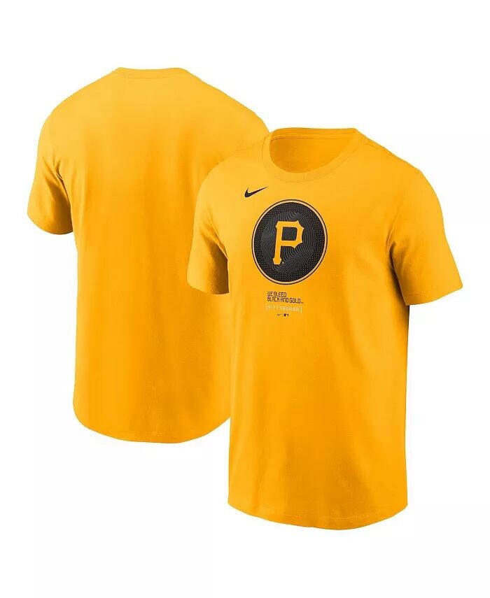 

Мужская золотая футболка с большим логотипом Pittsburgh Pirates City Connect Nike, золотой