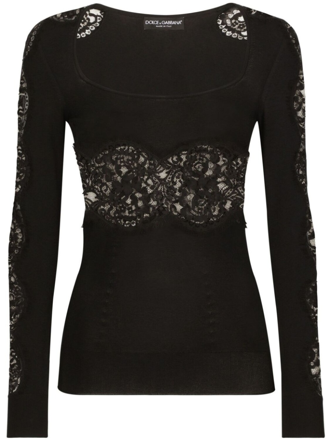 

Dolce & Gabbana кружевной джемпер, черный