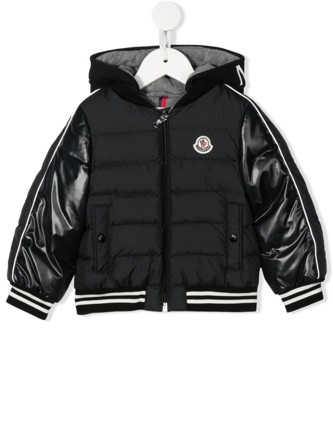 

Moncler Enfant пуховик с капюшоном, черный