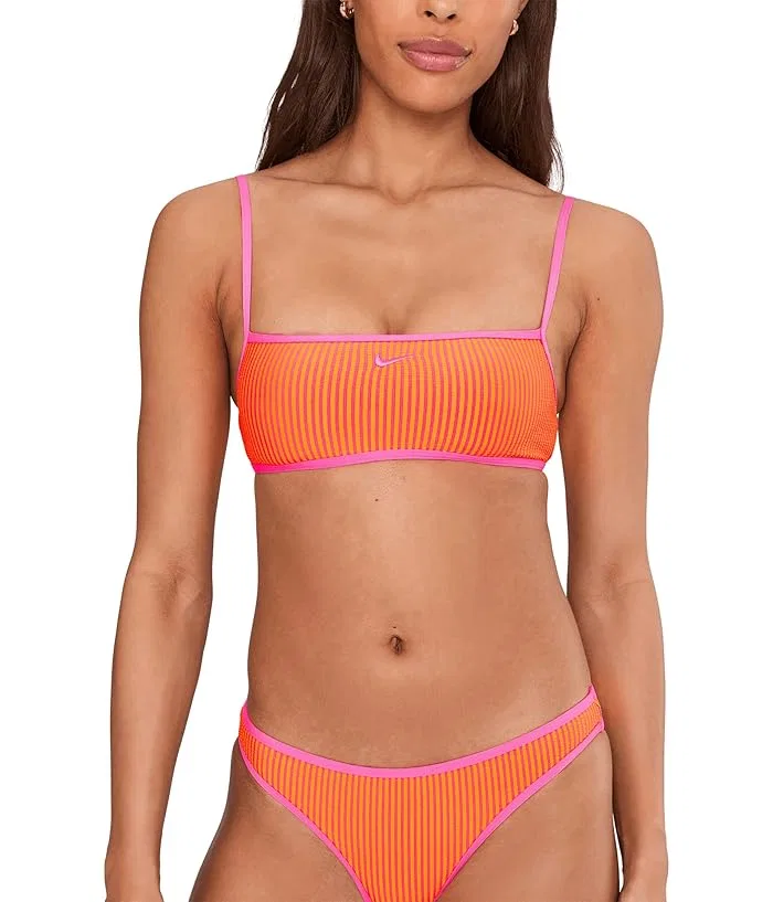 Бикини-топ Nike Ripple Texture Bralette Bikini Top, Pink Glow