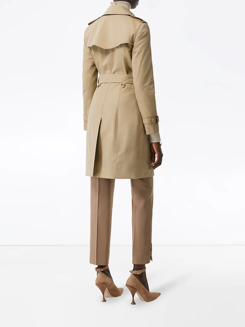 Тренч Burberry Chelsea Heritage двубортный, хлопок, нейтральный — фото 4
