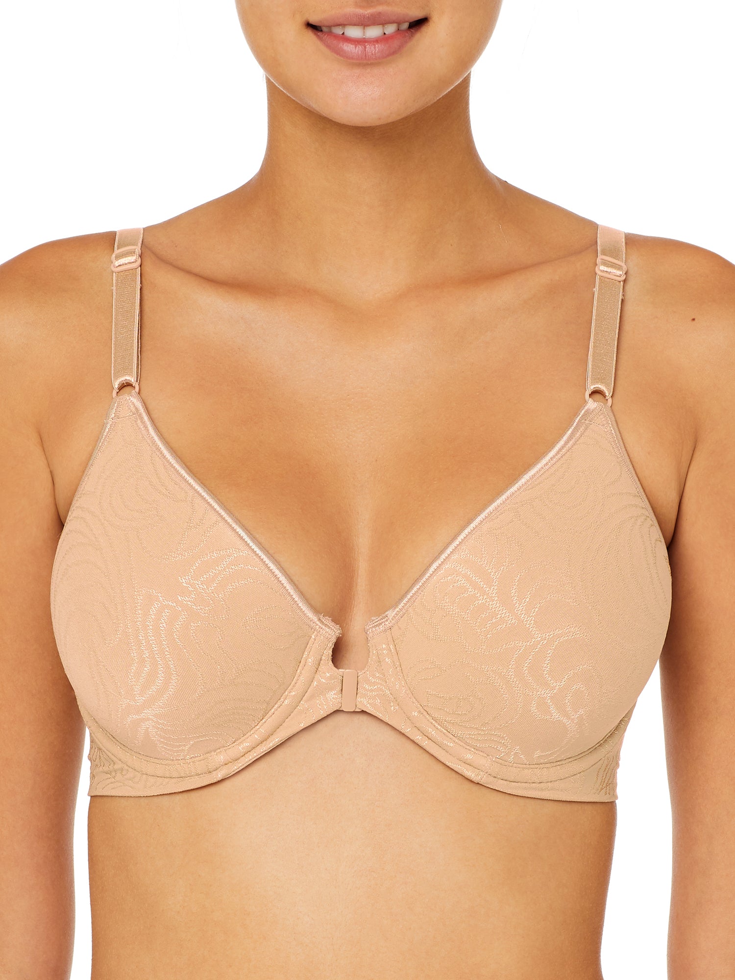 

Бюстгальтер-футболка с застежкой спереди от Bali Women's Comfort Revolution, цвет nude