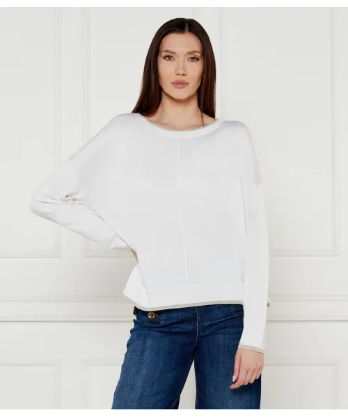 

Свитер с люрексом Relaxed fit Liu Jo, белый