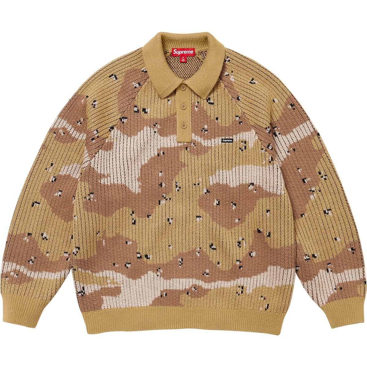 Маленький бокс поло свитер fw24 Supreme, зеленый — фото 4