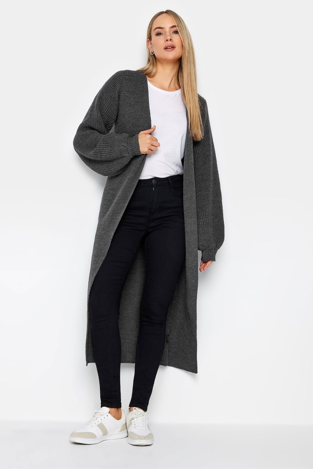

Удлиненный кардиган с объемными рукавами Long Tall Sally, серый