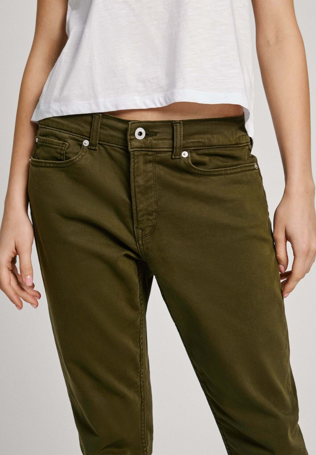 

Джинсы облегающего кроя MW Pepe Jeans, темно-зеленый
