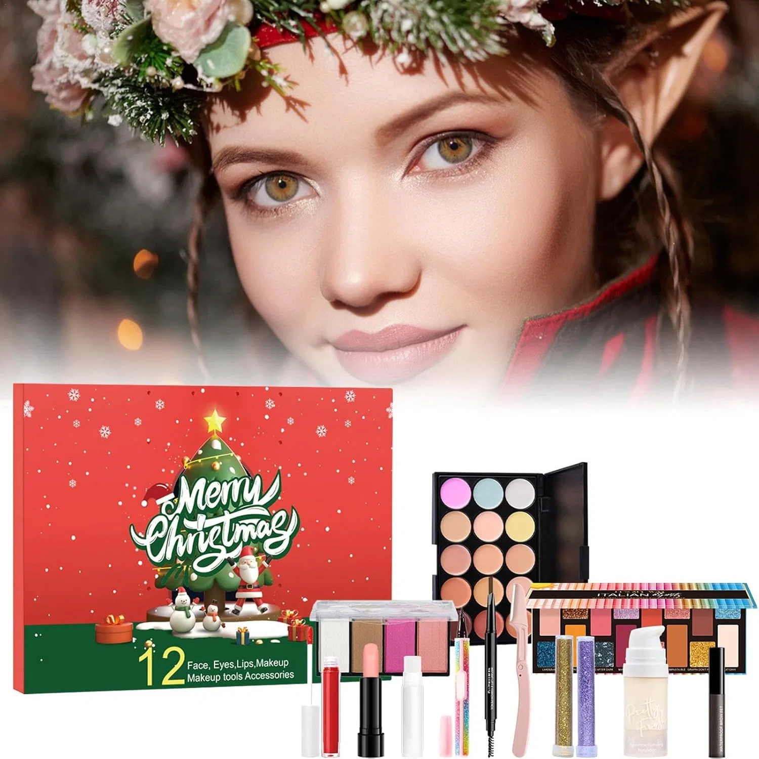 Набор косметики Advent Calendar Makeup 12 предметов — фото 2