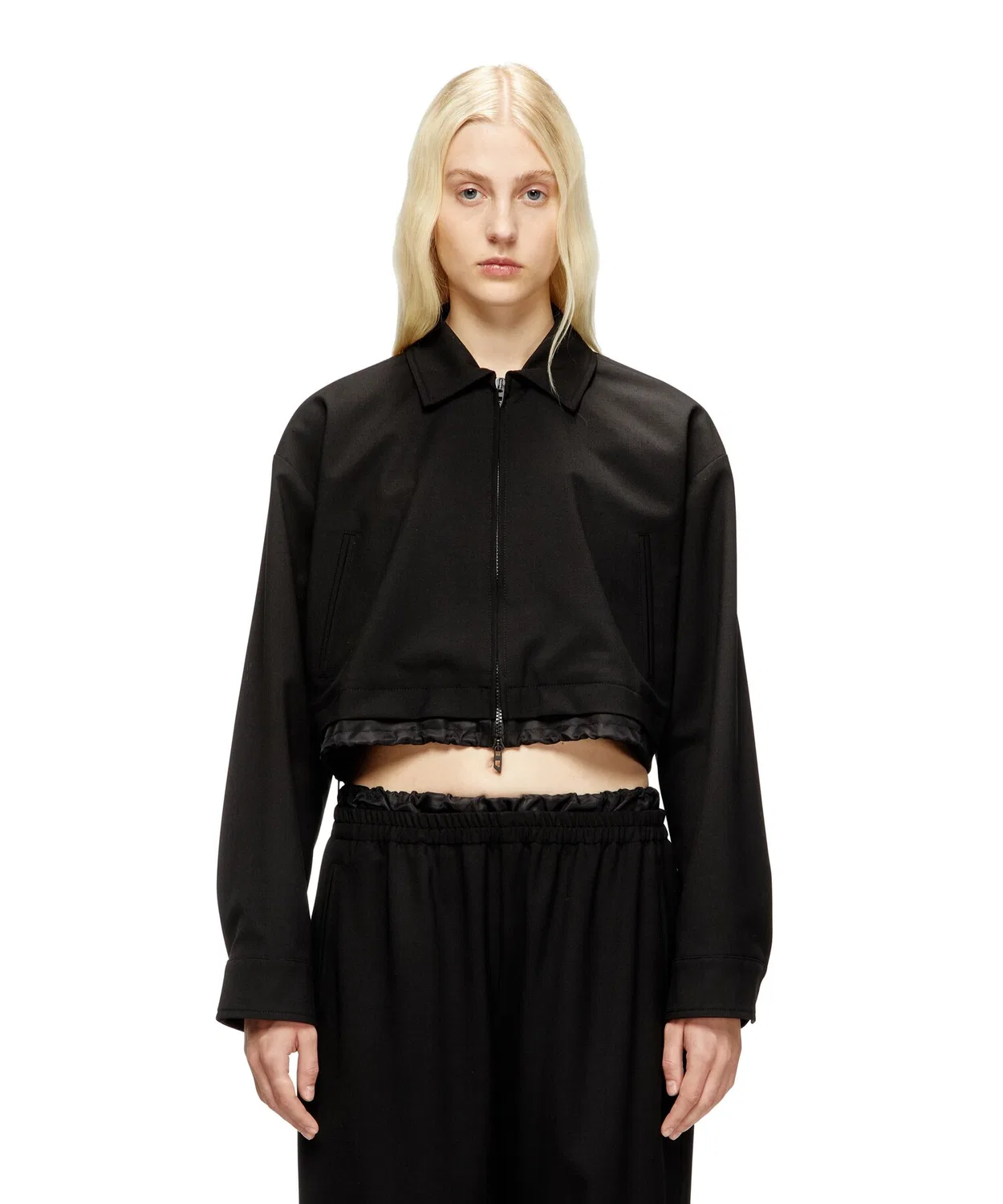 Куртка женская из смесовой шерсти Diesel J-TING-FEM-R2, черная