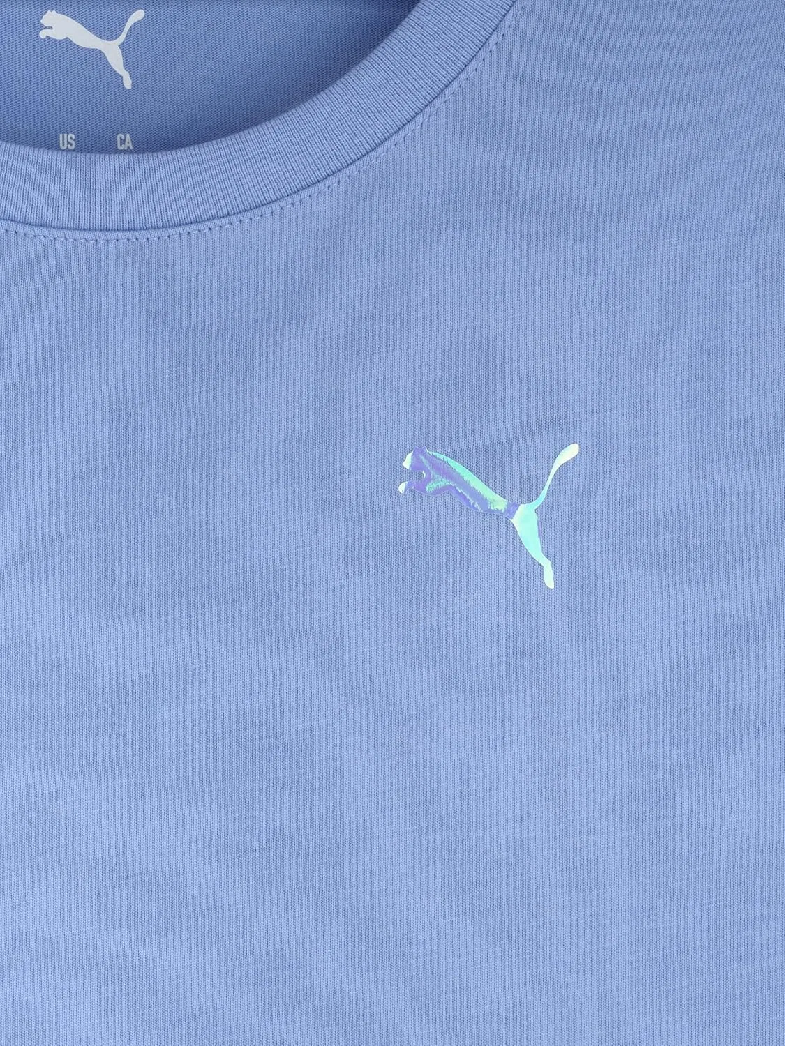 Детская футболка Puma с коротким рукавом и круглым вырезом, с логотипом Core Logo, мягкая и легкая, Intense Lavender — фото 3