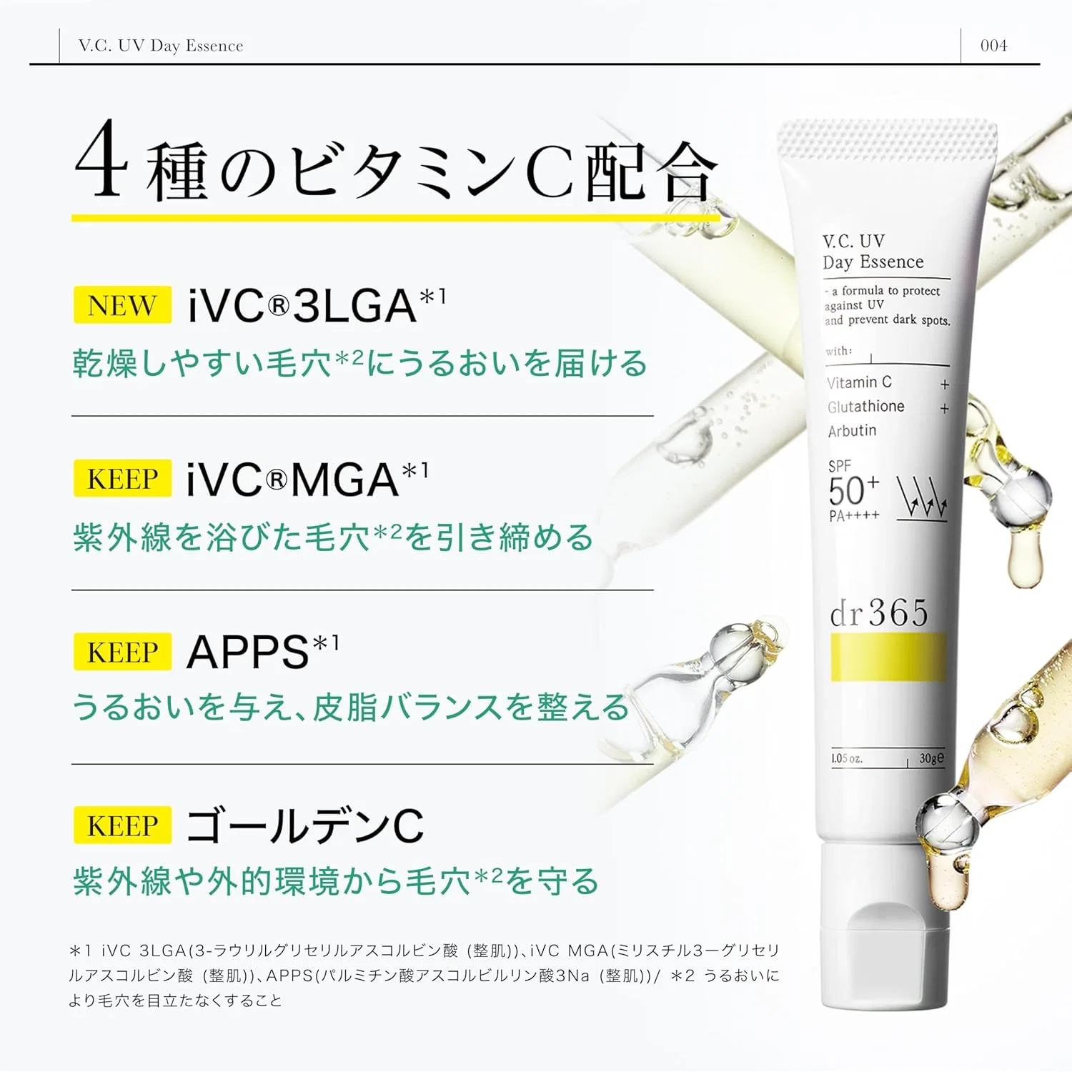 Солнцезащитный крем UV Day Essence N SPF50+ PA+++ dr365 30 г Dr365 (Doctor Sanrokugo) — фото 4