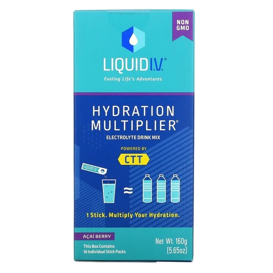 

Смесь электролитов для напитков Liquid I.V. Hydration Multiplier, ягоды асаи, 10 пакетиков-стиков по 16 г