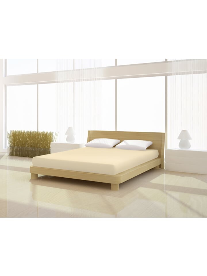 

Простыня на подгонке MrSandman Topper Full Elastan de luxe 180 x 200 cm, цвет hellbeige