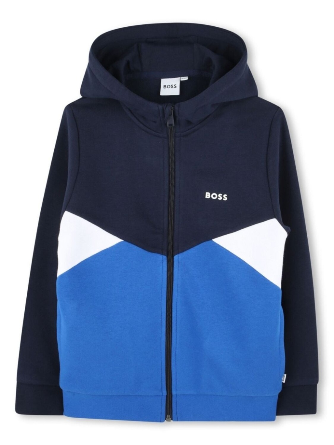 

BOSS Kidswear толстовка с капюшоном на молнии, синий