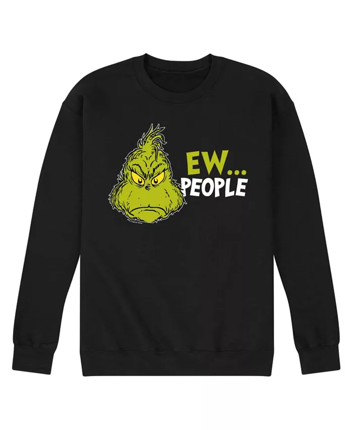 

Мужская флисовая толстовка с длинным рукавом The Grinch Ew People AIRWAVES, черный
