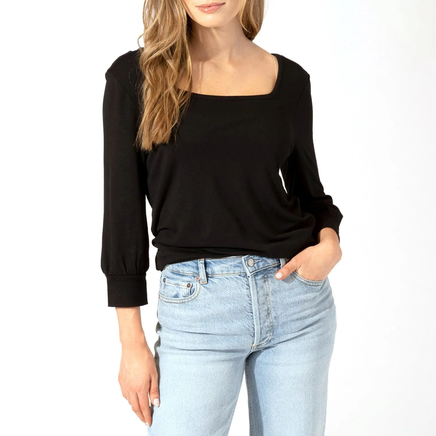 

Rosalinda Уютный топ с рукавом 3/4 Threads 4 Thought, Black