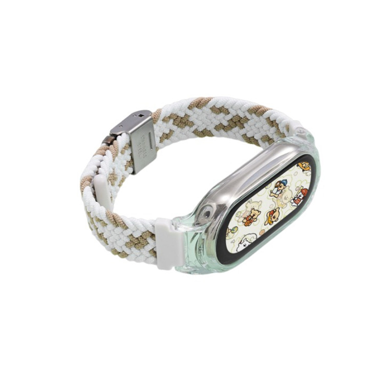 

IBOANN Часы Strap Xiaomi Compatibility Nylon Material 280mm, Snap nylon-white yellow