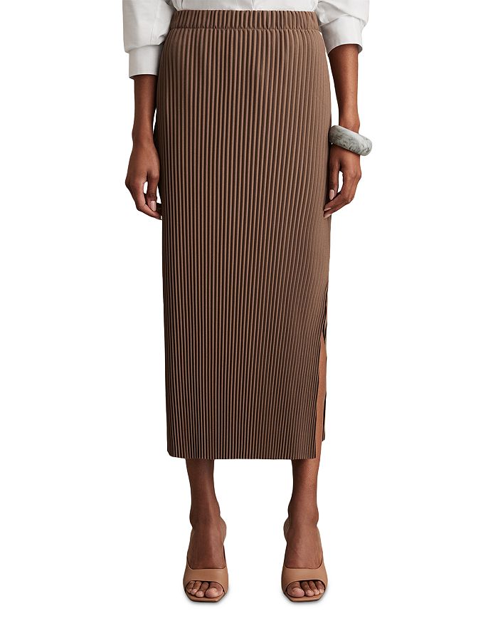 

Плиссированная юбка-колонна Pippa из джерси REISS, коричневый