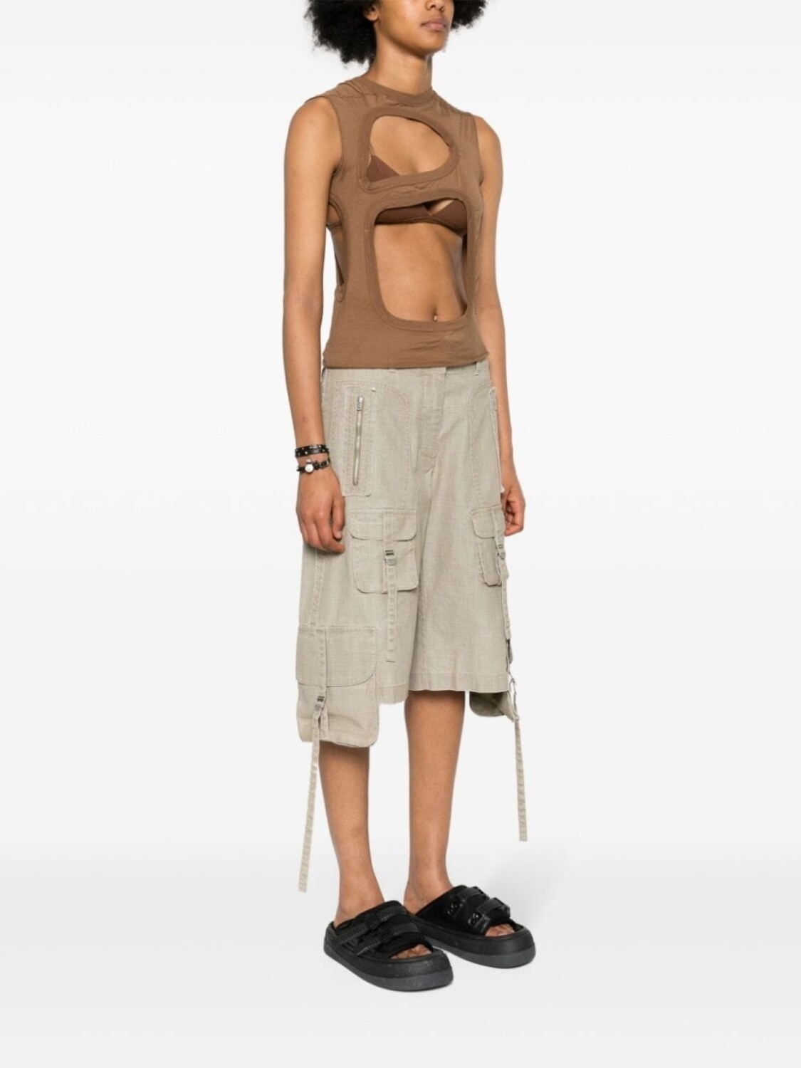 

Rick Owens DRKSHDW топ без рукавов, коричневый