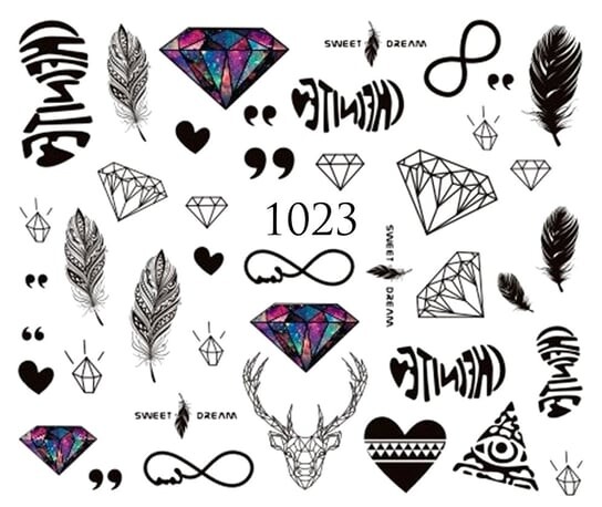 

Водные наклейки для ногтей - №1023, Raisin