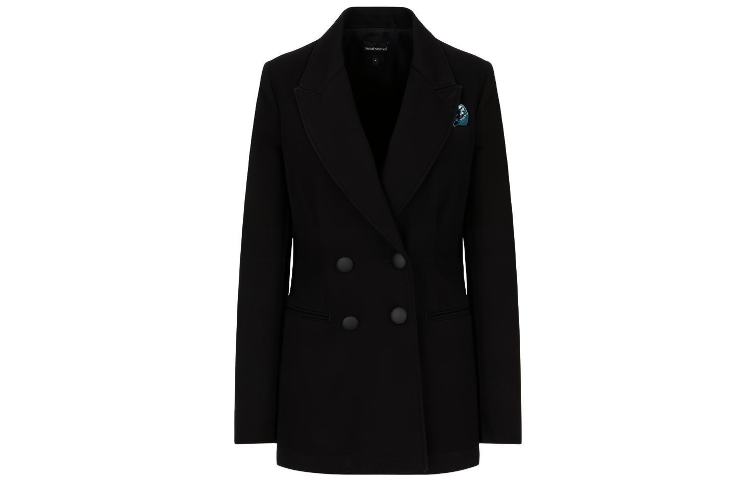 Пальто FW21 Business Suit для женщин EMPORIO ARMANI, черный