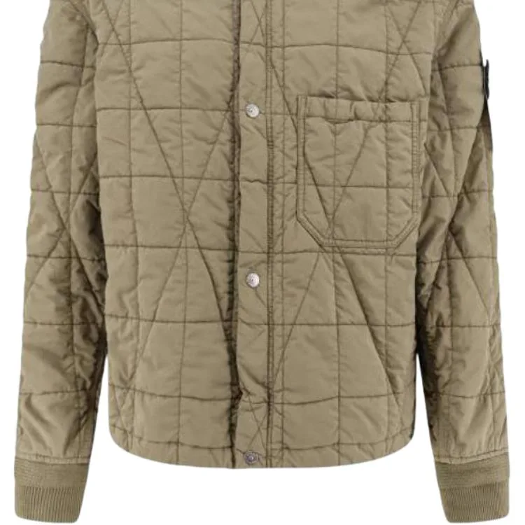 Куртка с простежкой и накладными карманами STONE ISLAND, Army Green — фото 4