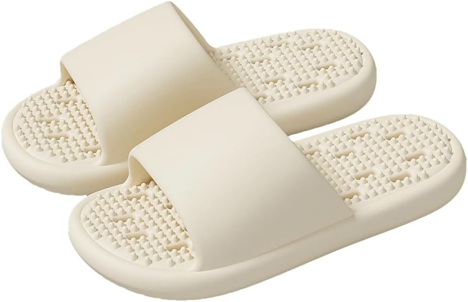 

Женские и мужские шлепанцы с душем Rungion с поддержкой свода стопы, быстросохнущие, для бассейна с дренажными отверстиями, летние пляжные сандалии, белый