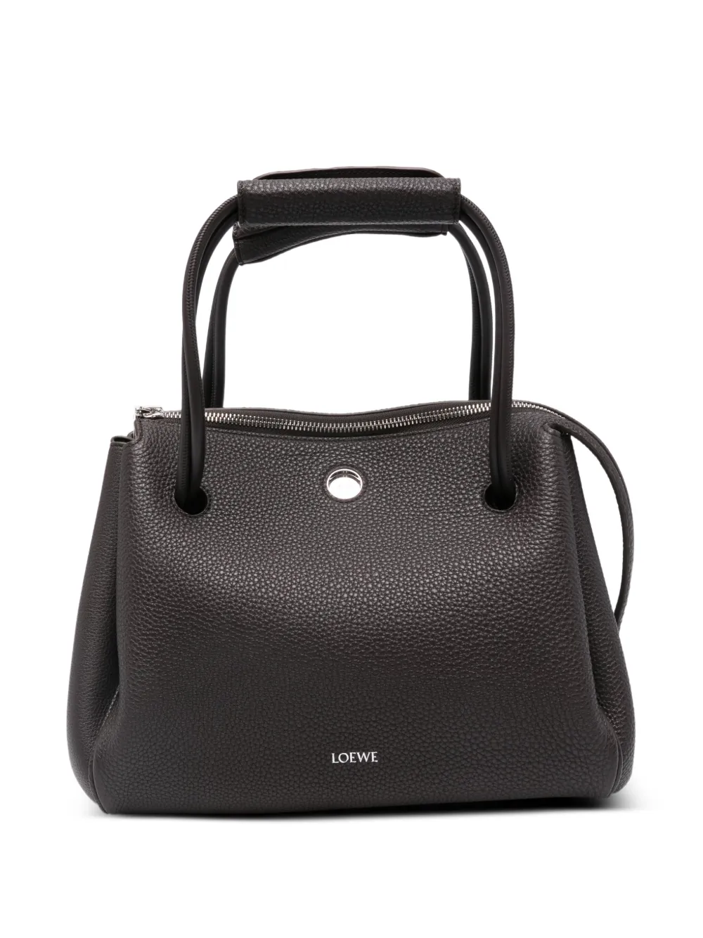 

Фактурная сумка-сэтчел с верхними ручками Loewe, коричневый