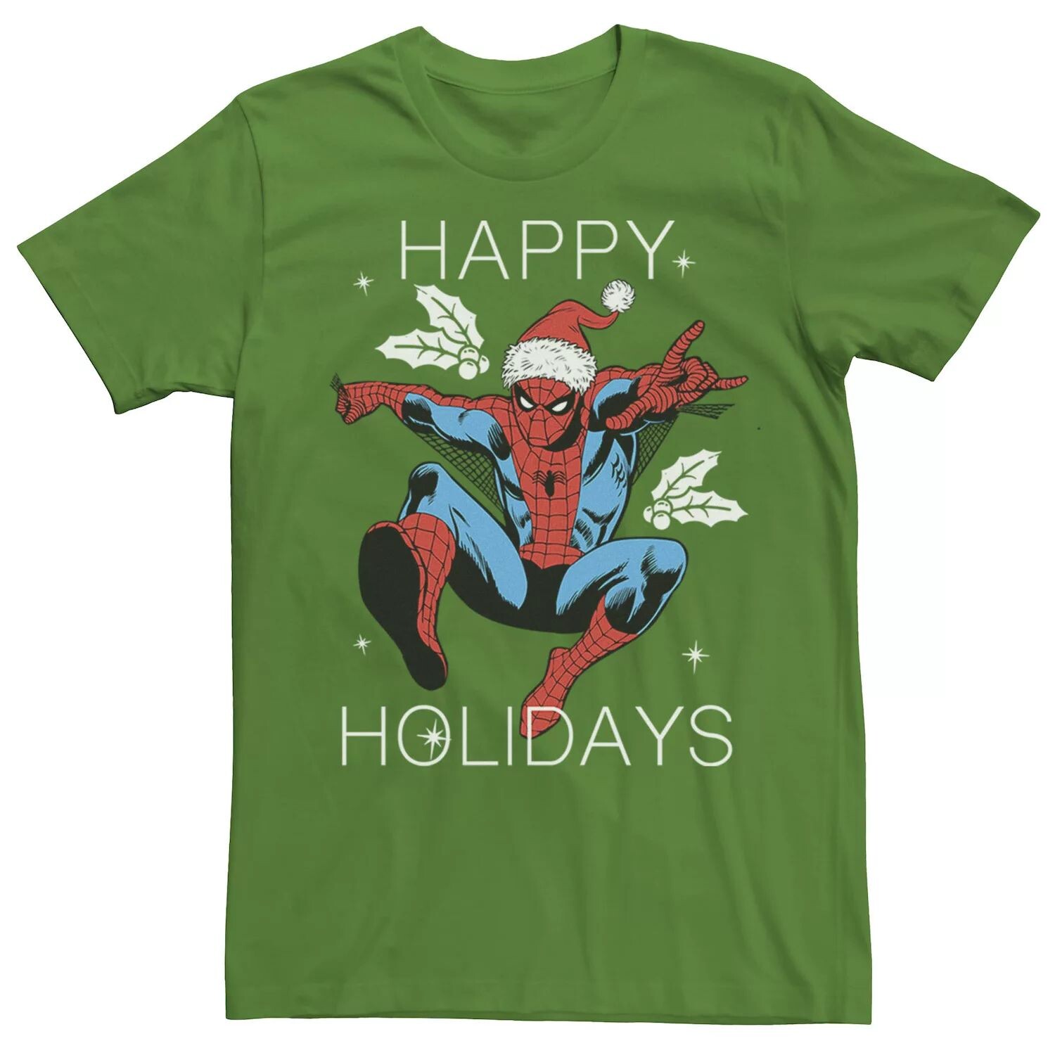 

Мужская футболка с короткими рукавами Marvel Spider-Man Happy Holidays Jump Licensed Character