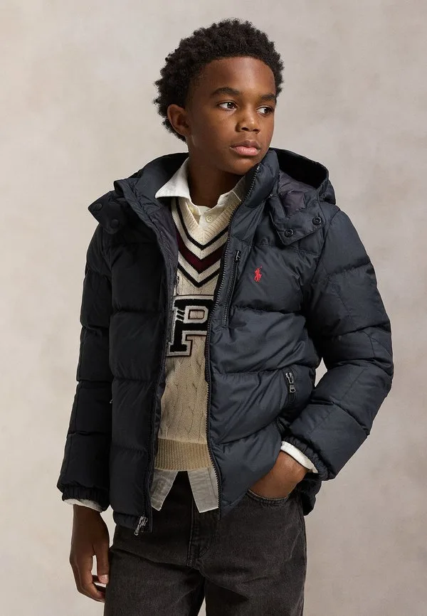 Пуховая куртка gorham с капюшоном, модель 714y Polo Ralph Lauren, Black