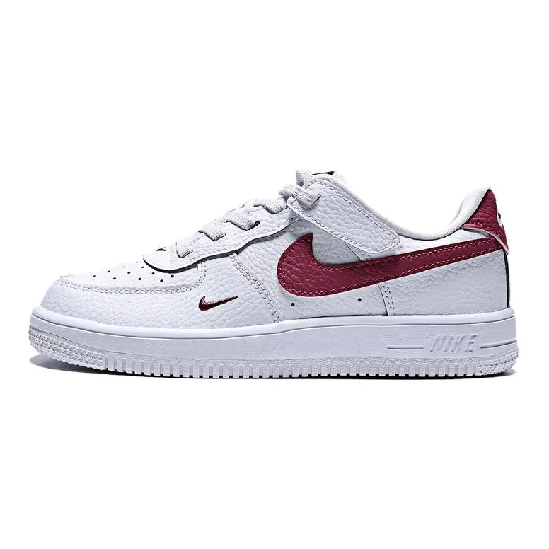 Nike Кроссовки для скейтбординга Force 1 Low EasyOn Fabric низкие, белые, для детей 3-7 лет