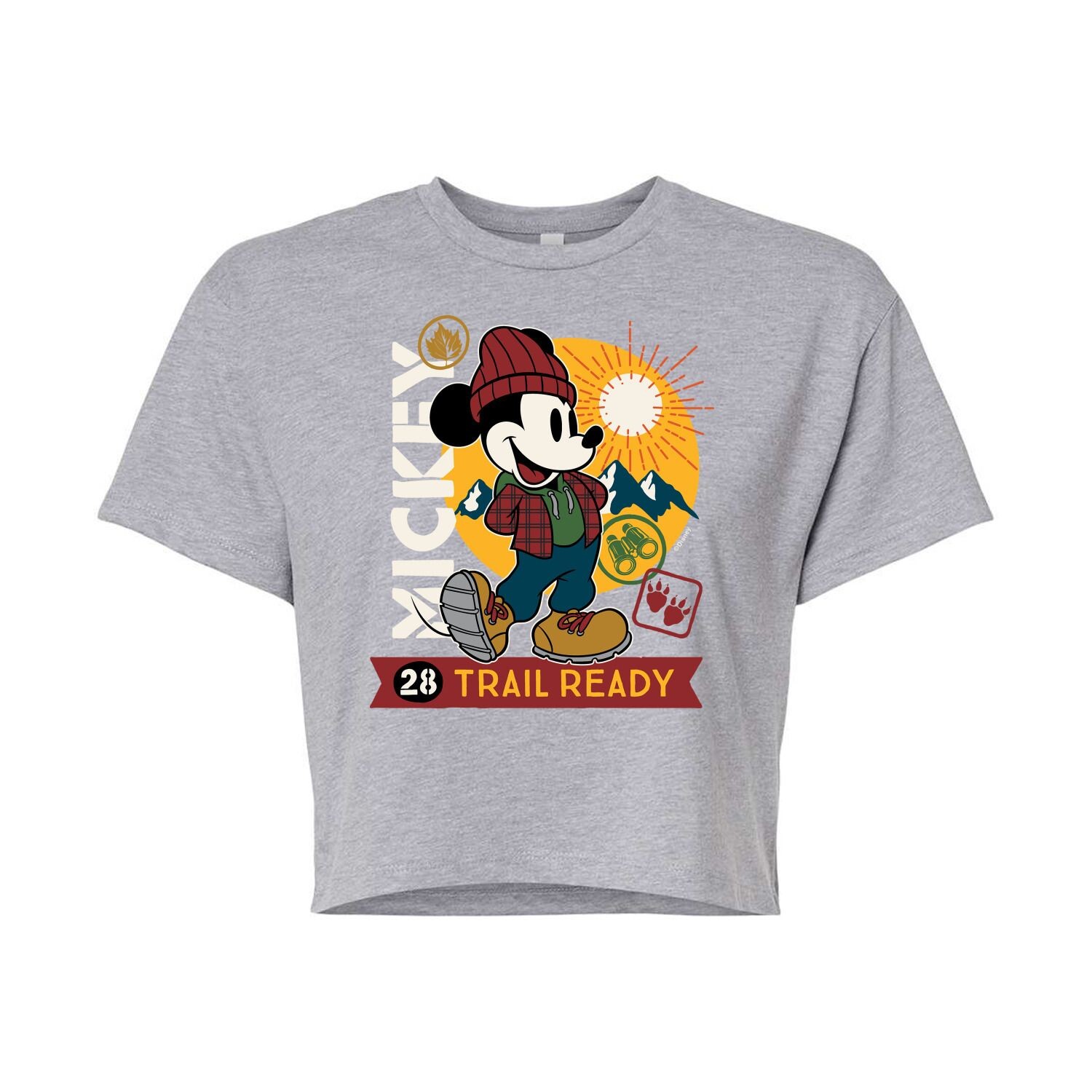 

Укороченная футболка с рисунком Disney's Mickey Mouse & Friends для юниоров Mickey Trail Ready Licensed Character