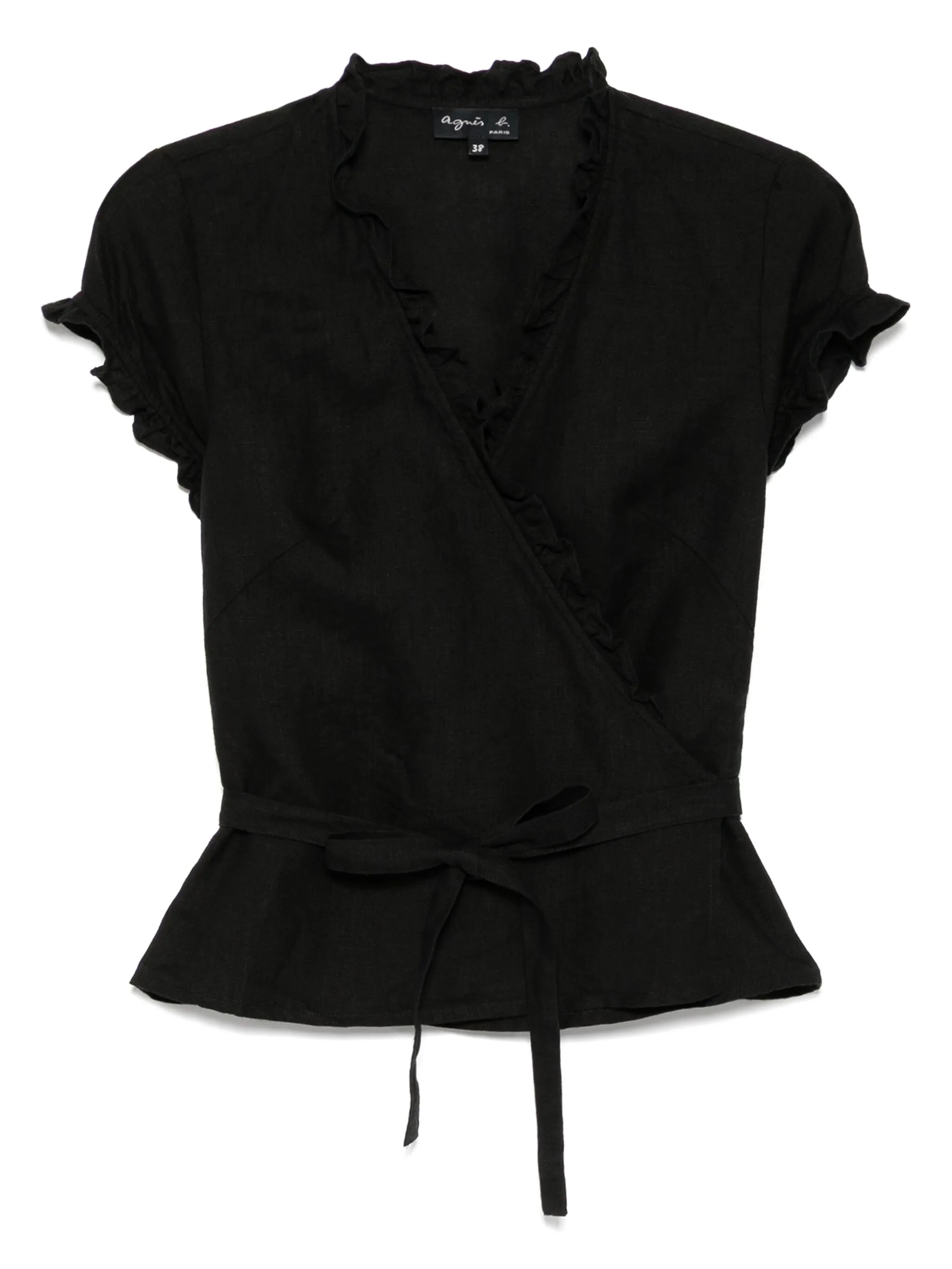 

Льняной топ Agnès B., черный