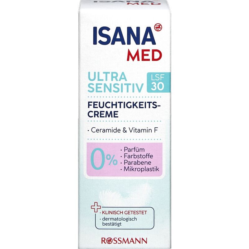

Увлажняющий крем ультрачувствительный SPF 30 ISANA, 50 ml