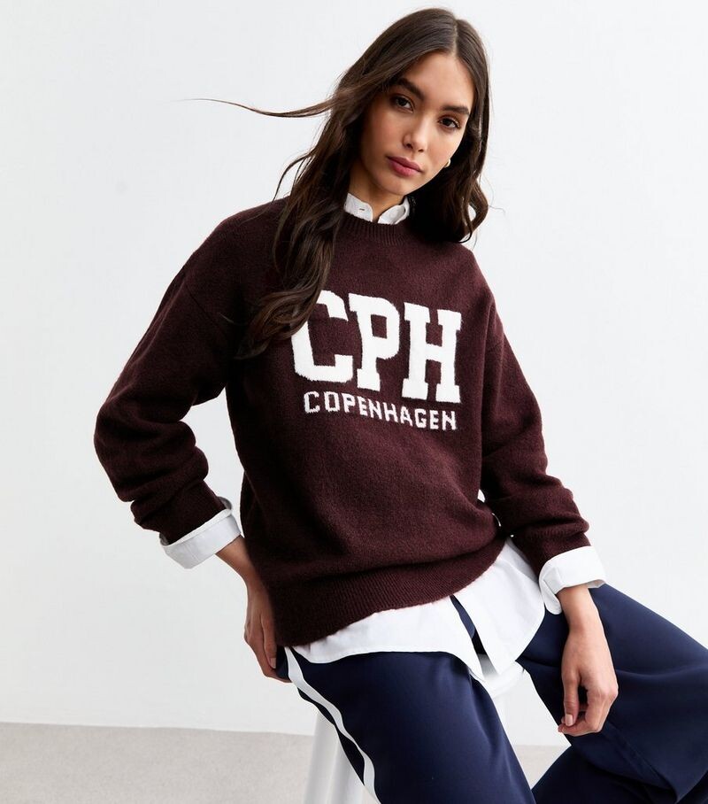

Красный вязаный джемпер Copenhagen New Look, красный