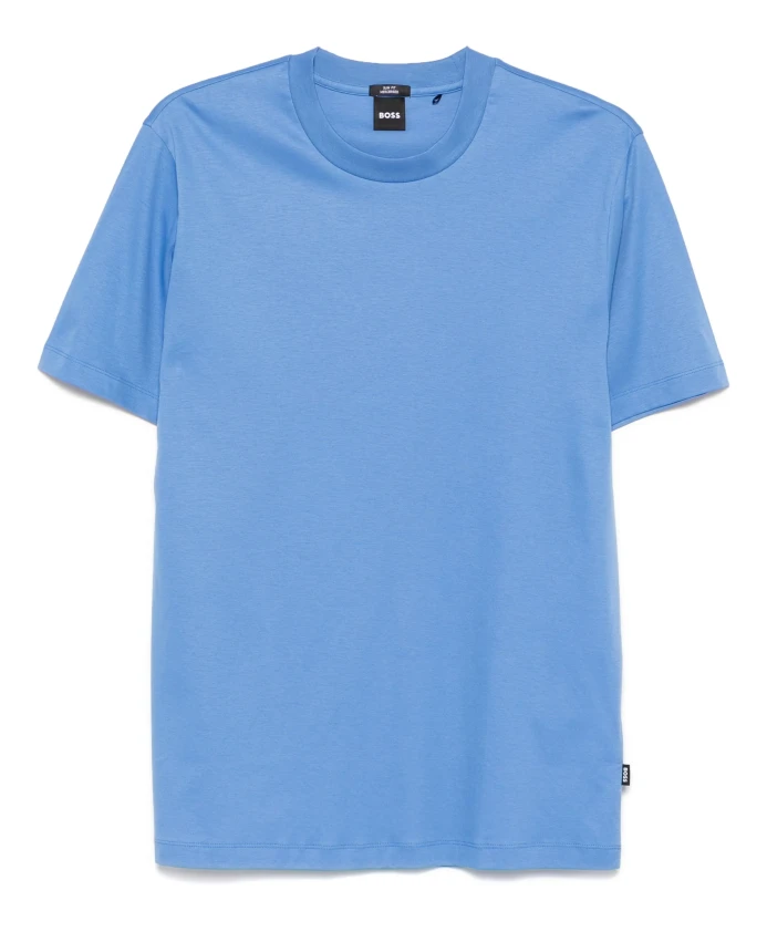 

Хлопковая футболка с дизайнерским кодом Hugo, синий