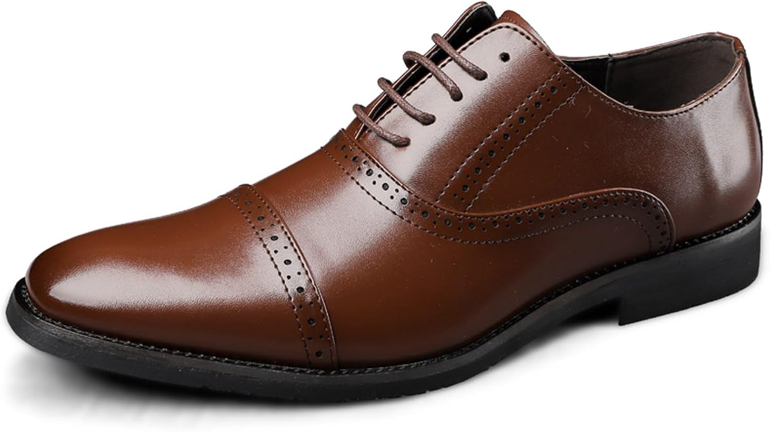 

Мужские классические туфли с закрытым носком Оксфорды для бизнеса с шнуровкой Fliozy, коричневый