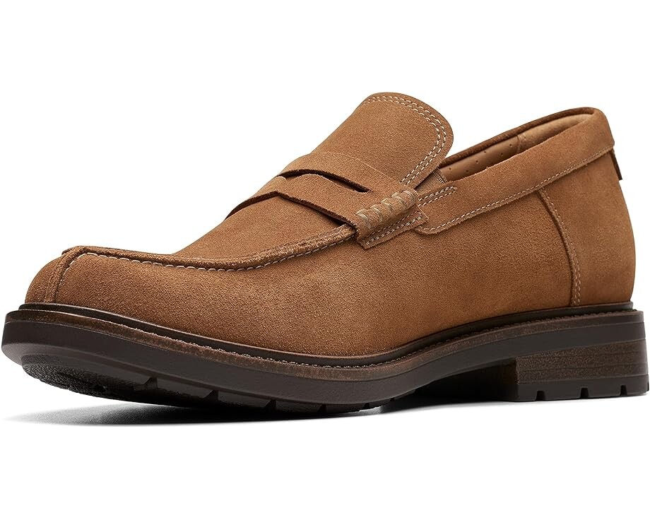 

Лоферы Clarks Un Shire Step, цвет Cola Suede