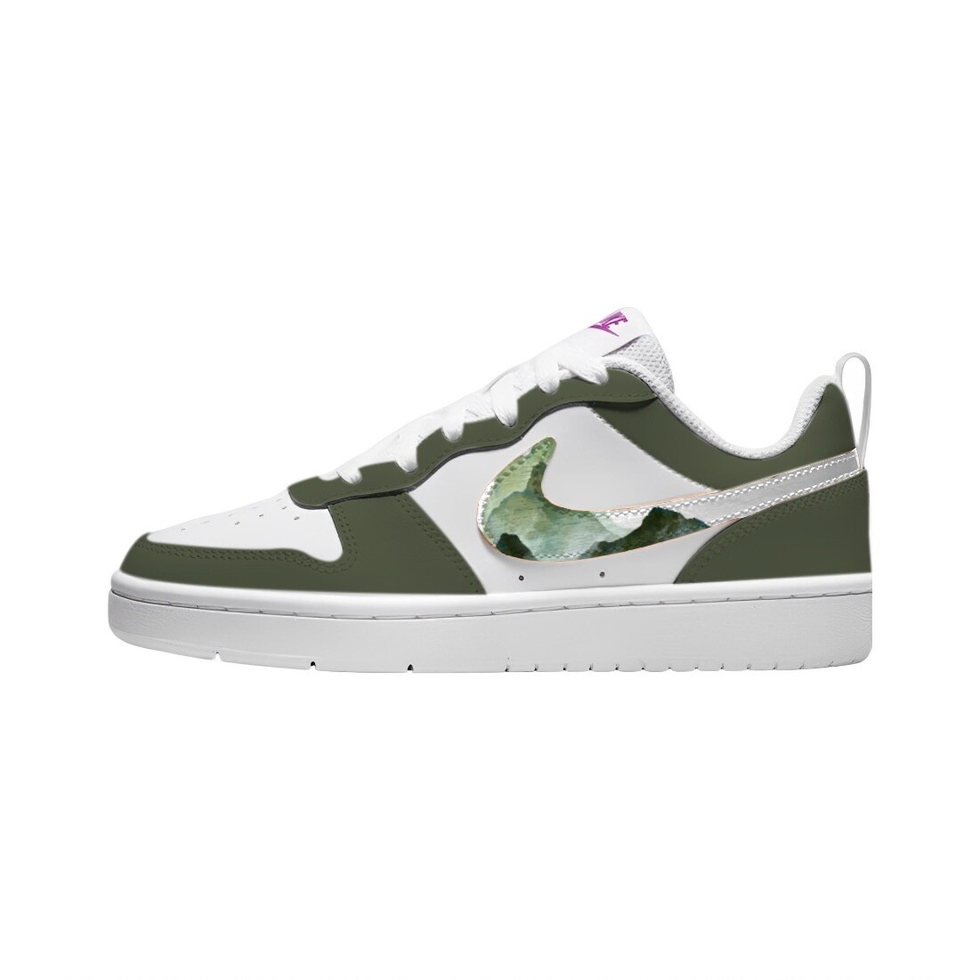 

Кроссовки Nike Court Borough Skateboard Shoes Women's Low-Top Green White, Зеленый, Кроссовки Nike Court Borough Skateboard Shoes Women's Low-Top Green White