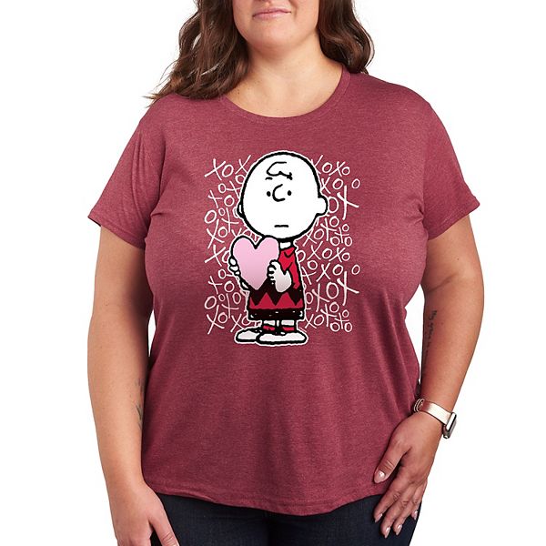 

Футболка с принтом Peanuts Charlie Brown XOXO plus size Licensed Character, Коричневый, Футболка с принтом Peanuts Charlie Brown XOXO plus size Licensed Character