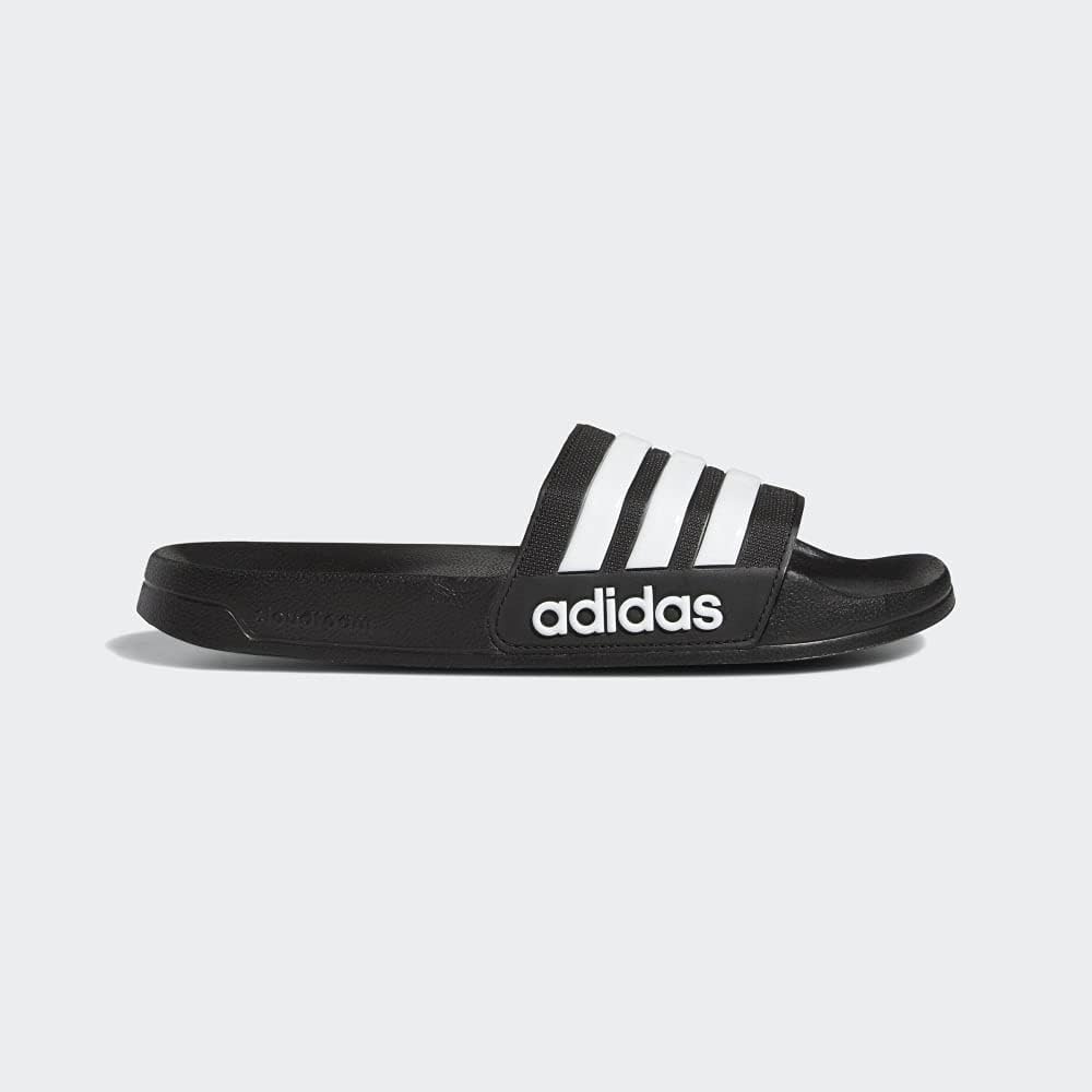Мужские шлепанцы для душа Adidas Adilette, белый/черный — фото 2