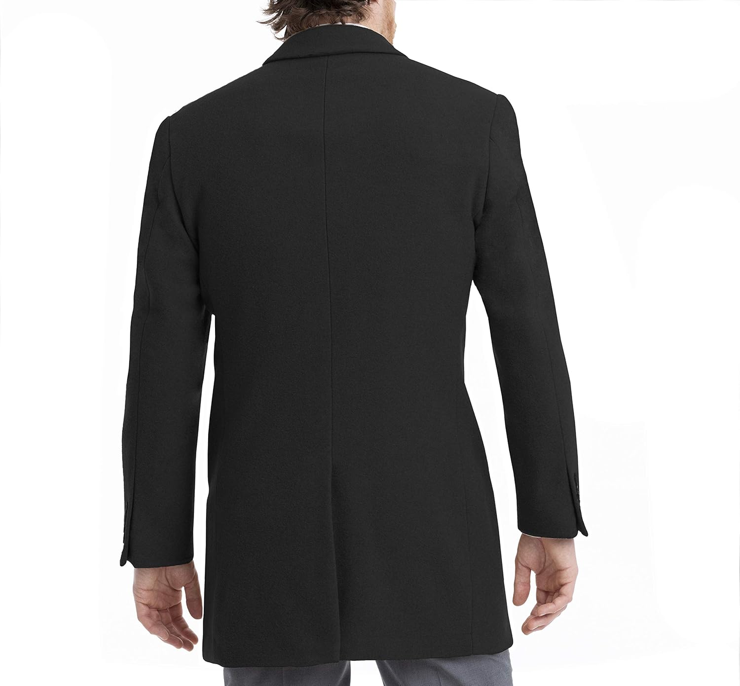 Мужская приталенная куртка Calvin Klein из шерстяной смеси, Black Solid — фото 2