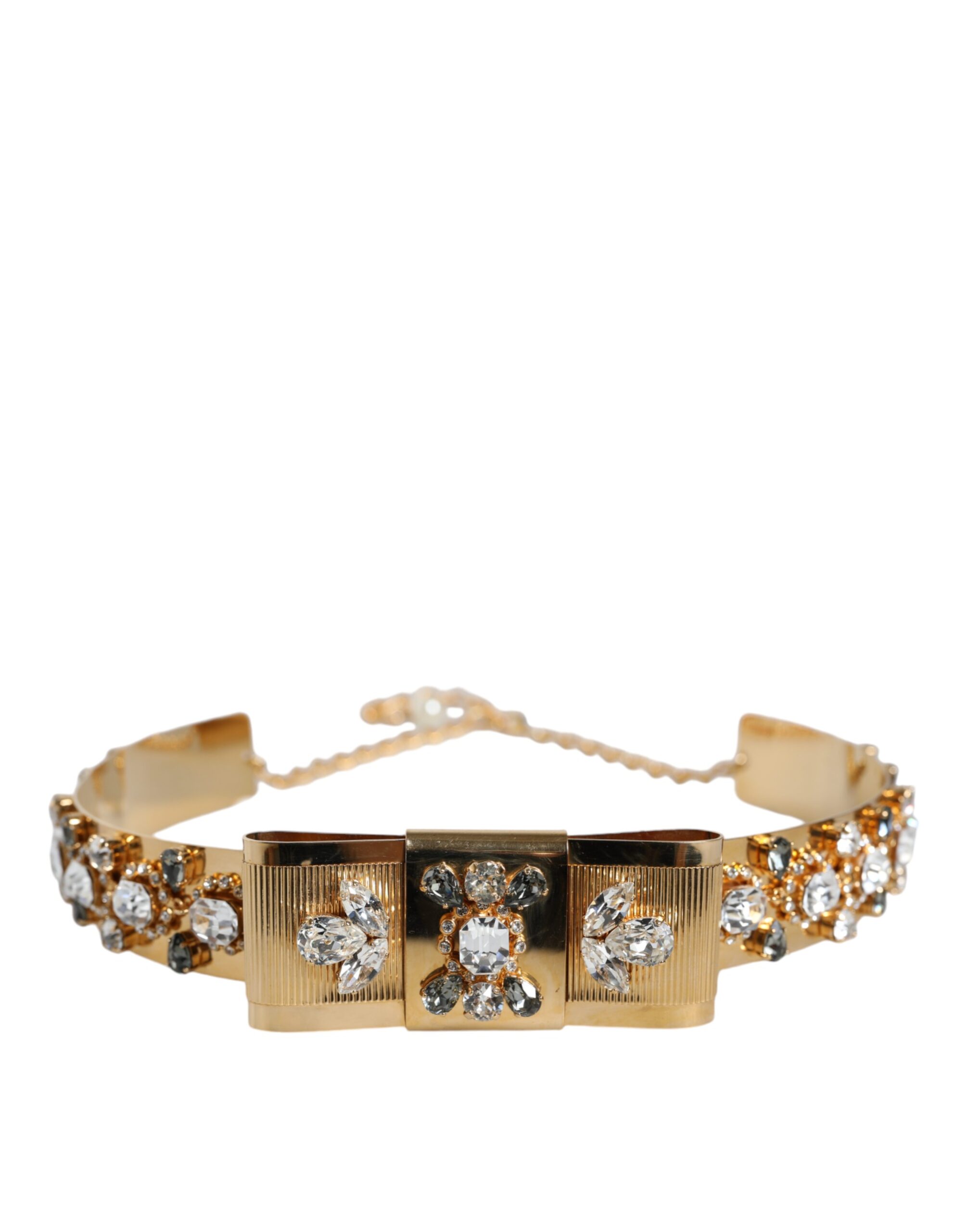 

Женский пояс-цепочка золотистого тона с кристаллами Dolce & Gabbana